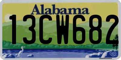 AL license plate 13CW682