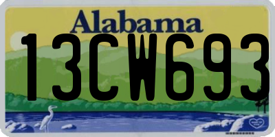 AL license plate 13CW693