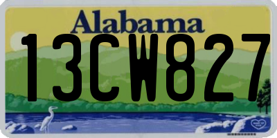 AL license plate 13CW827