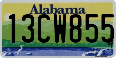 AL license plate 13CW855