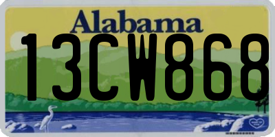 AL license plate 13CW868