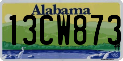 AL license plate 13CW873