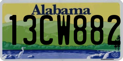 AL license plate 13CW882