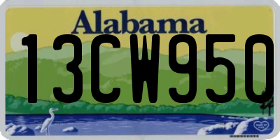 AL license plate 13CW950