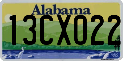 AL license plate 13CX022