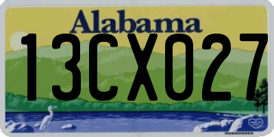 AL license plate 13CX027