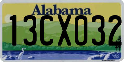 AL license plate 13CX032