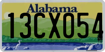 AL license plate 13CX054