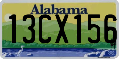 AL license plate 13CX156