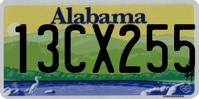 AL license plate 13CX255