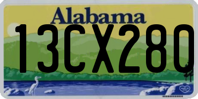 AL license plate 13CX280