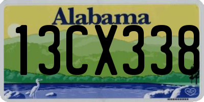 AL license plate 13CX338