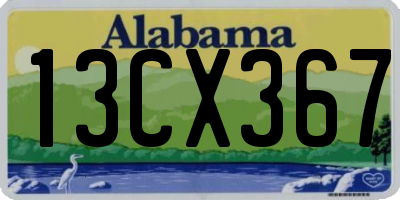 AL license plate 13CX367