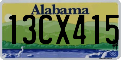 AL license plate 13CX415