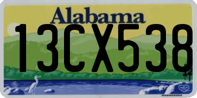 AL license plate 13CX538