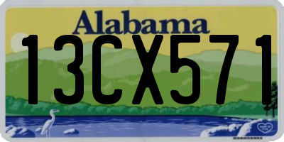 AL license plate 13CX571