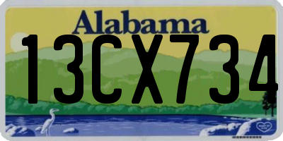 AL license plate 13CX734
