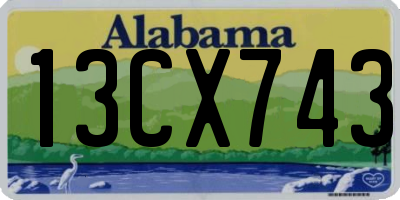 AL license plate 13CX743