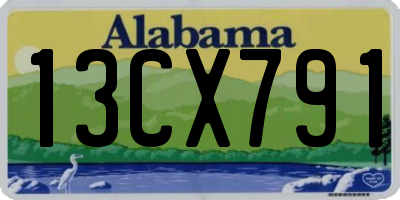 AL license plate 13CX791