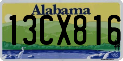 AL license plate 13CX816