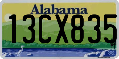 AL license plate 13CX835