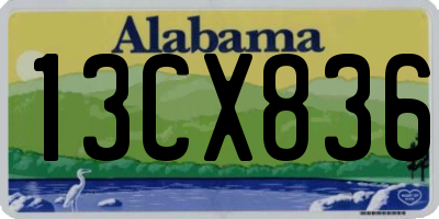 AL license plate 13CX836