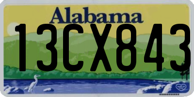 AL license plate 13CX843
