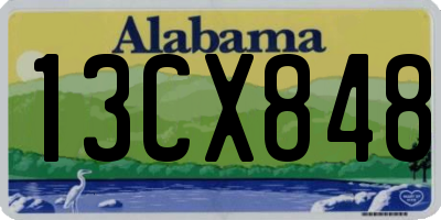 AL license plate 13CX848