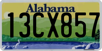 AL license plate 13CX857