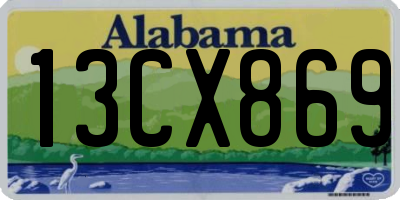 AL license plate 13CX869