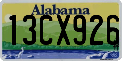 AL license plate 13CX926