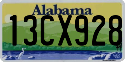 AL license plate 13CX928