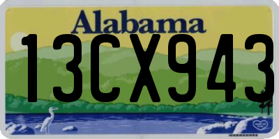 AL license plate 13CX943