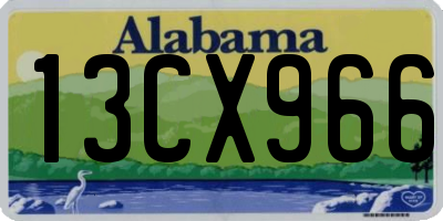 AL license plate 13CX966