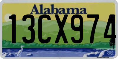 AL license plate 13CX974
