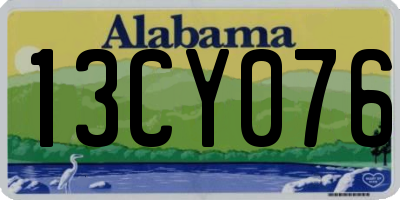 AL license plate 13CY076