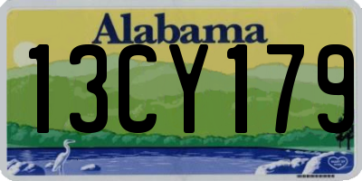 AL license plate 13CY179