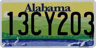 AL license plate 13CY203