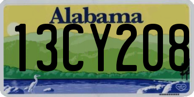 AL license plate 13CY208