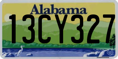 AL license plate 13CY327