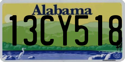 AL license plate 13CY518