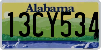AL license plate 13CY534