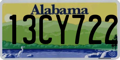AL license plate 13CY722