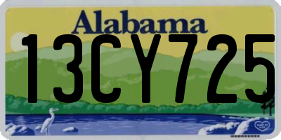 AL license plate 13CY725