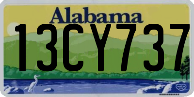 AL license plate 13CY737