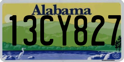 AL license plate 13CY827
