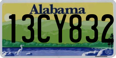 AL license plate 13CY832