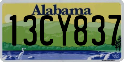 AL license plate 13CY837