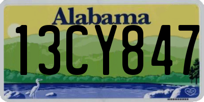 AL license plate 13CY847