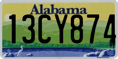 AL license plate 13CY874